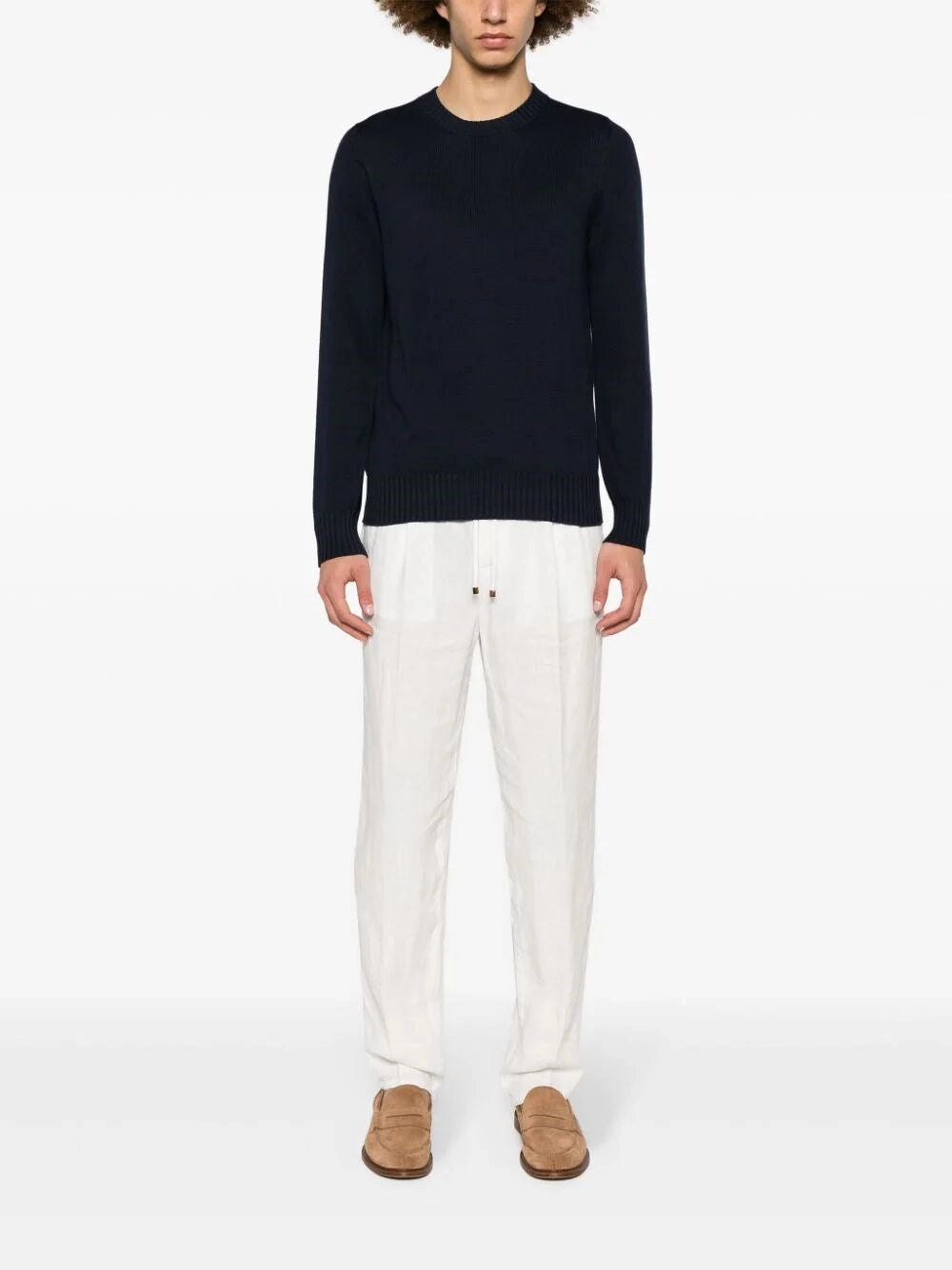 Brunello Cucinelli Men Garment-Dyed Pants With Drawstring And Double Pleats BRUNELLO CUCINELLI