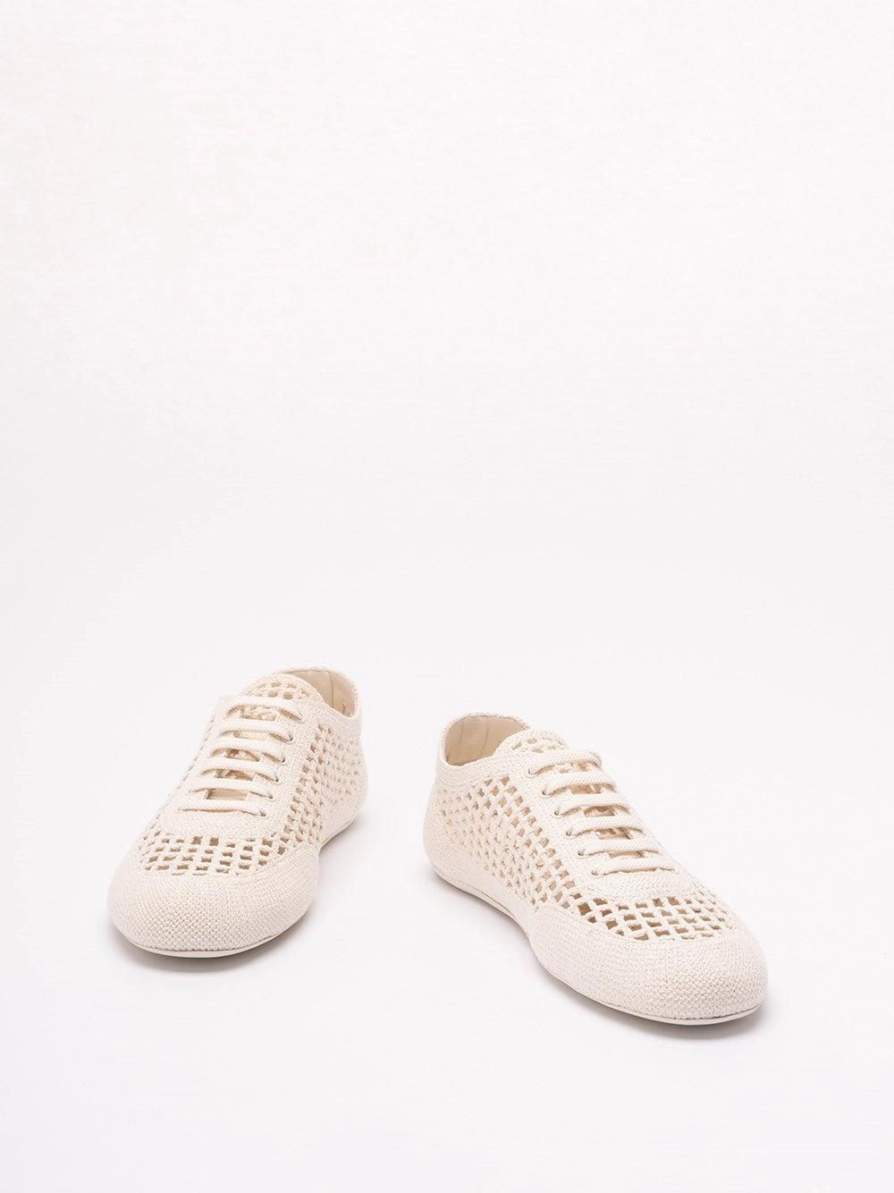 Prada Women Cotton Crochet Sneakers PRADA