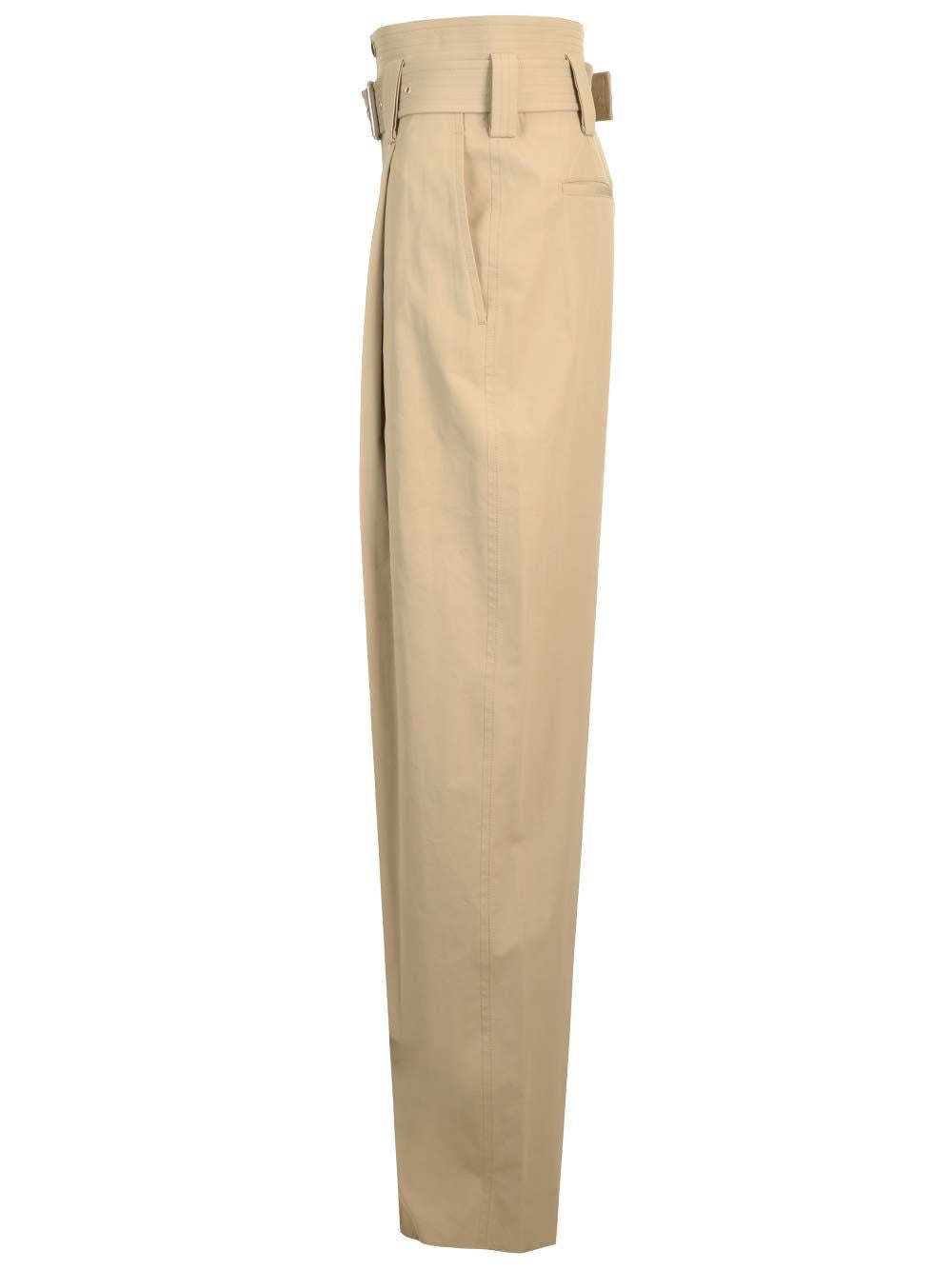 Bottega Veneta Women High-Waisted Trousers With Cotton Belt BOTTEGA VENETA