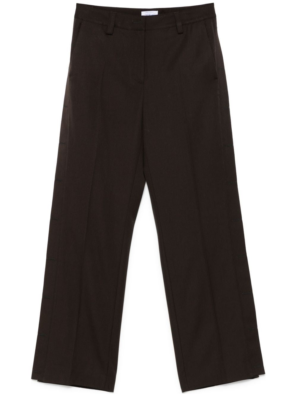 Off-White Women Wool Wide Leg Trousers OFF-WHITE