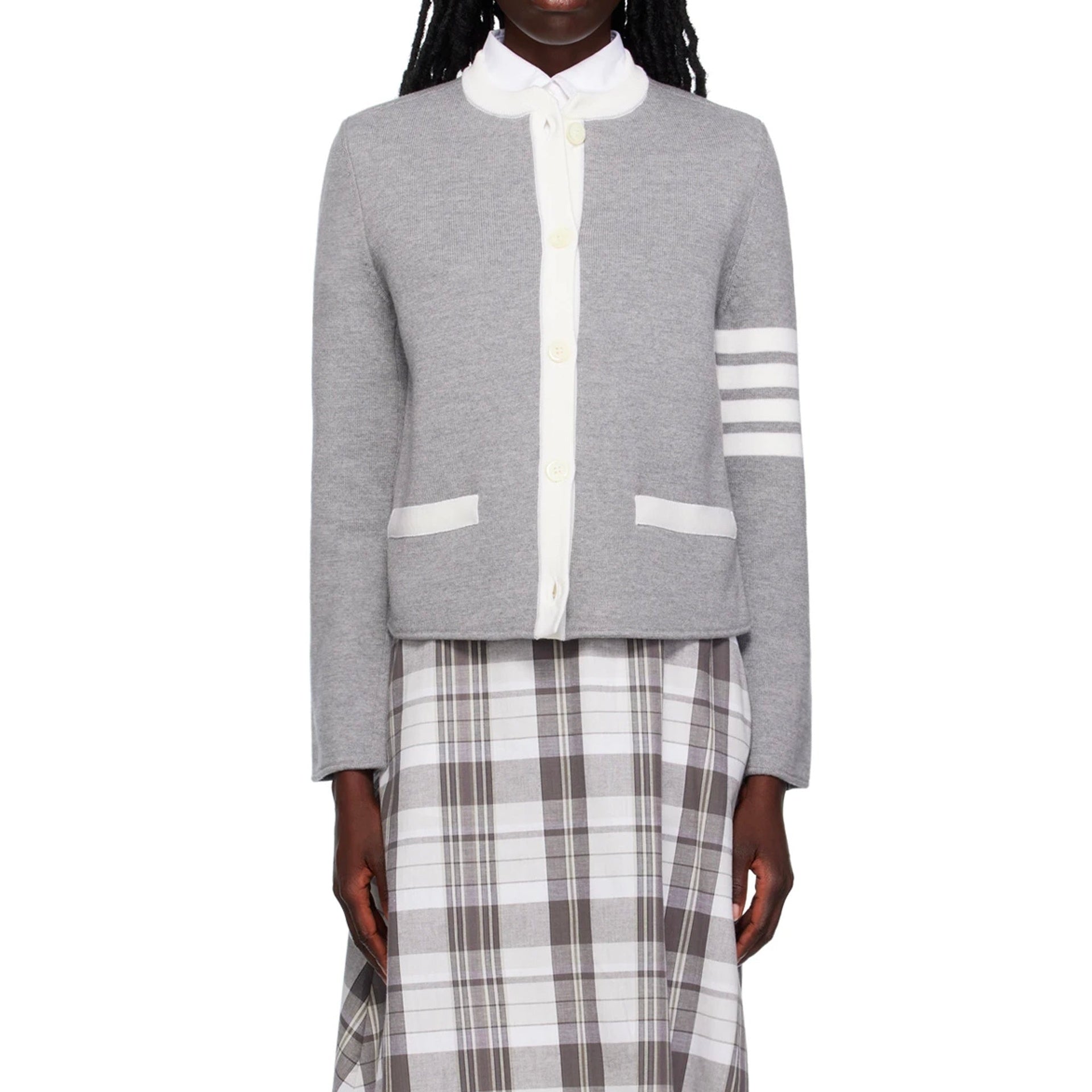 Thom Browne 4- Bar Wool Cardigan Women THOM BROWNE