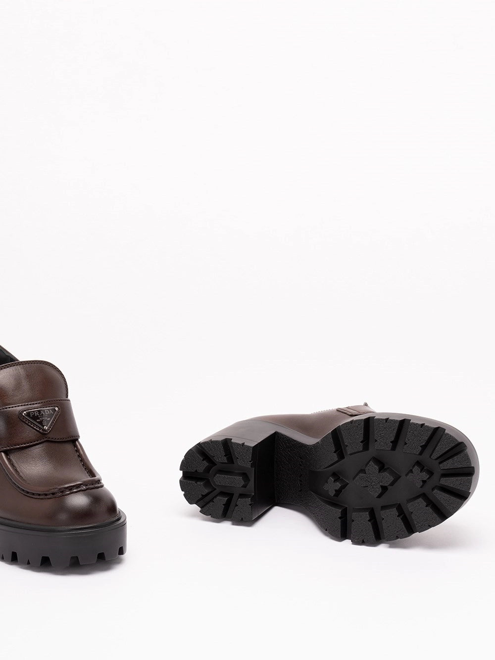 Prada Women Vintage Leather Loafers