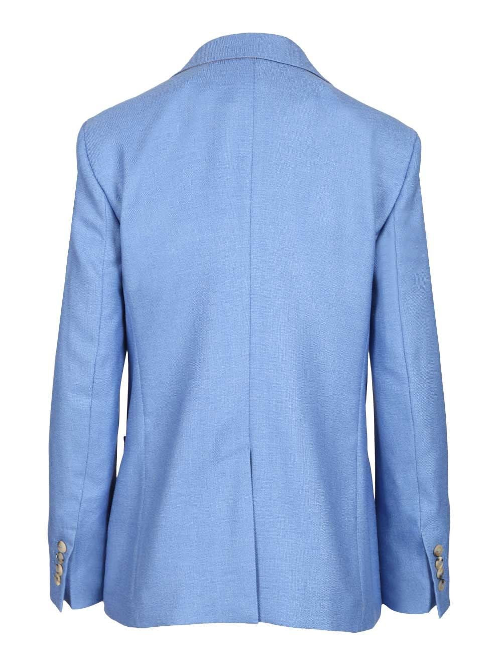 Max Mara Women Single-Breasted Wool And Silk Canvas Blazer MAX MARA