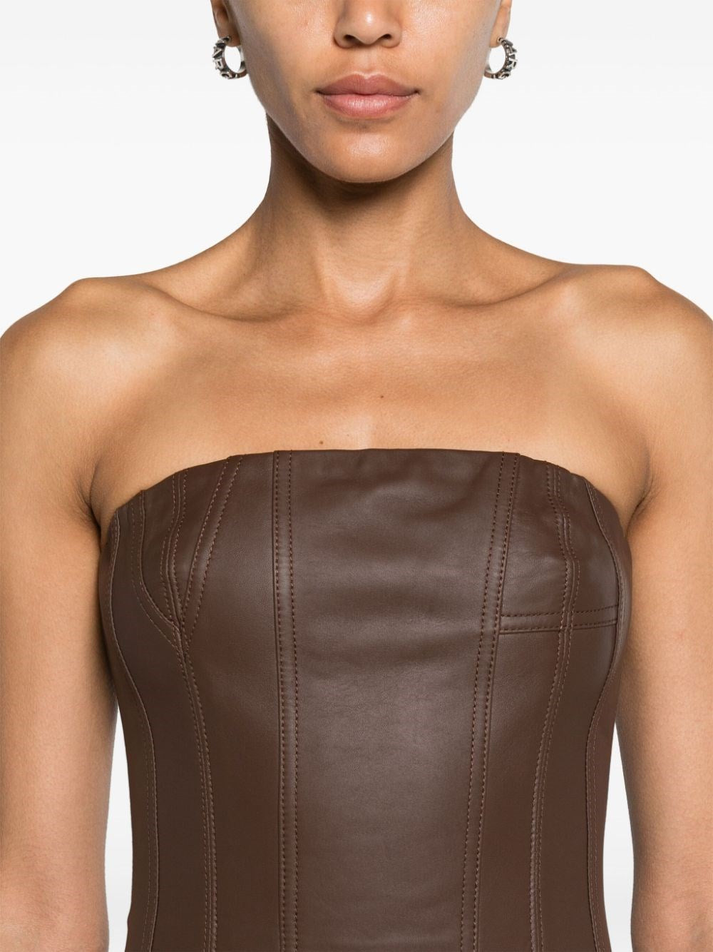 Amiri Women Leather Bustier AMIRI