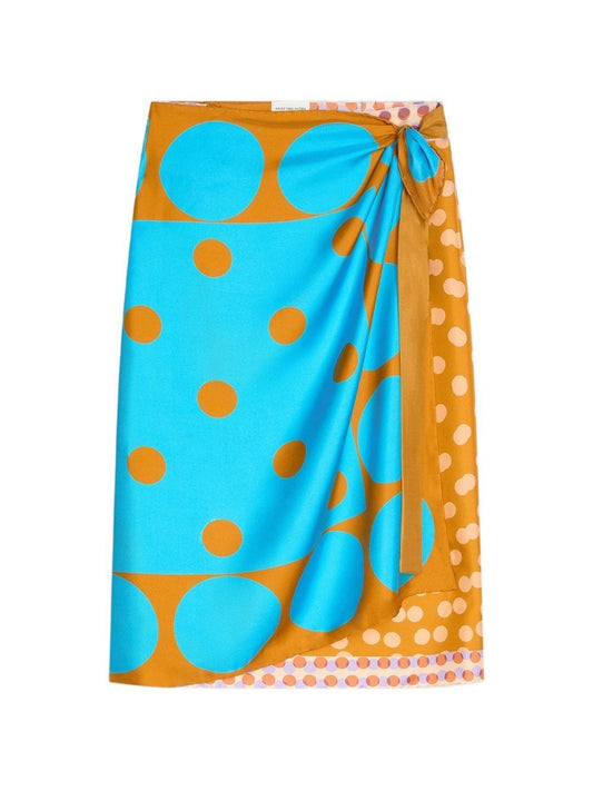 Dries Van Noten Women Scarfy Skirt Pareo Geometric Print