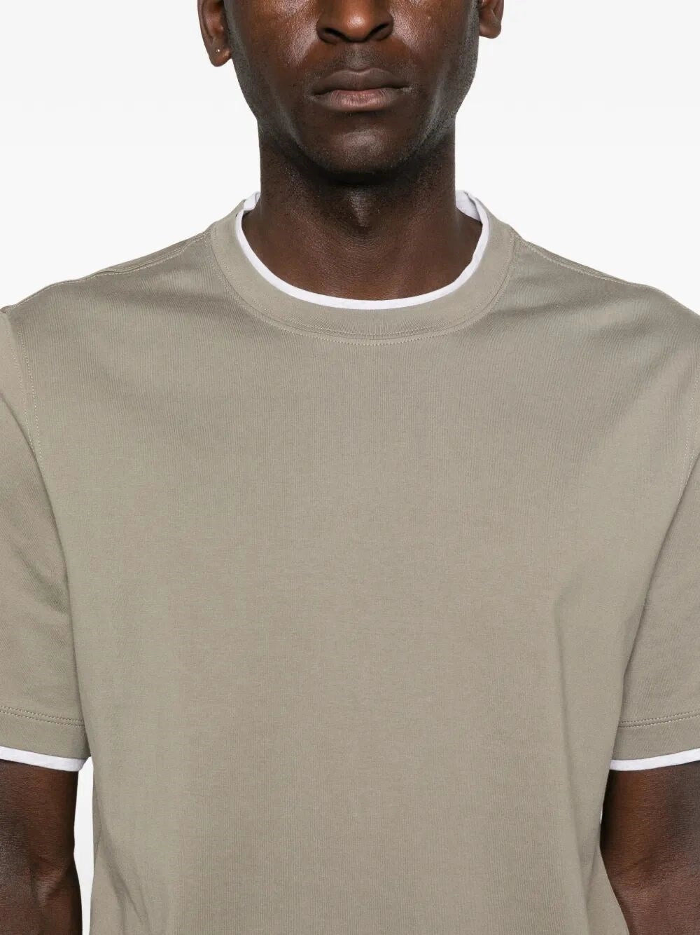 Brunello Cucinelli Men T-Shirt With Faux-Layering