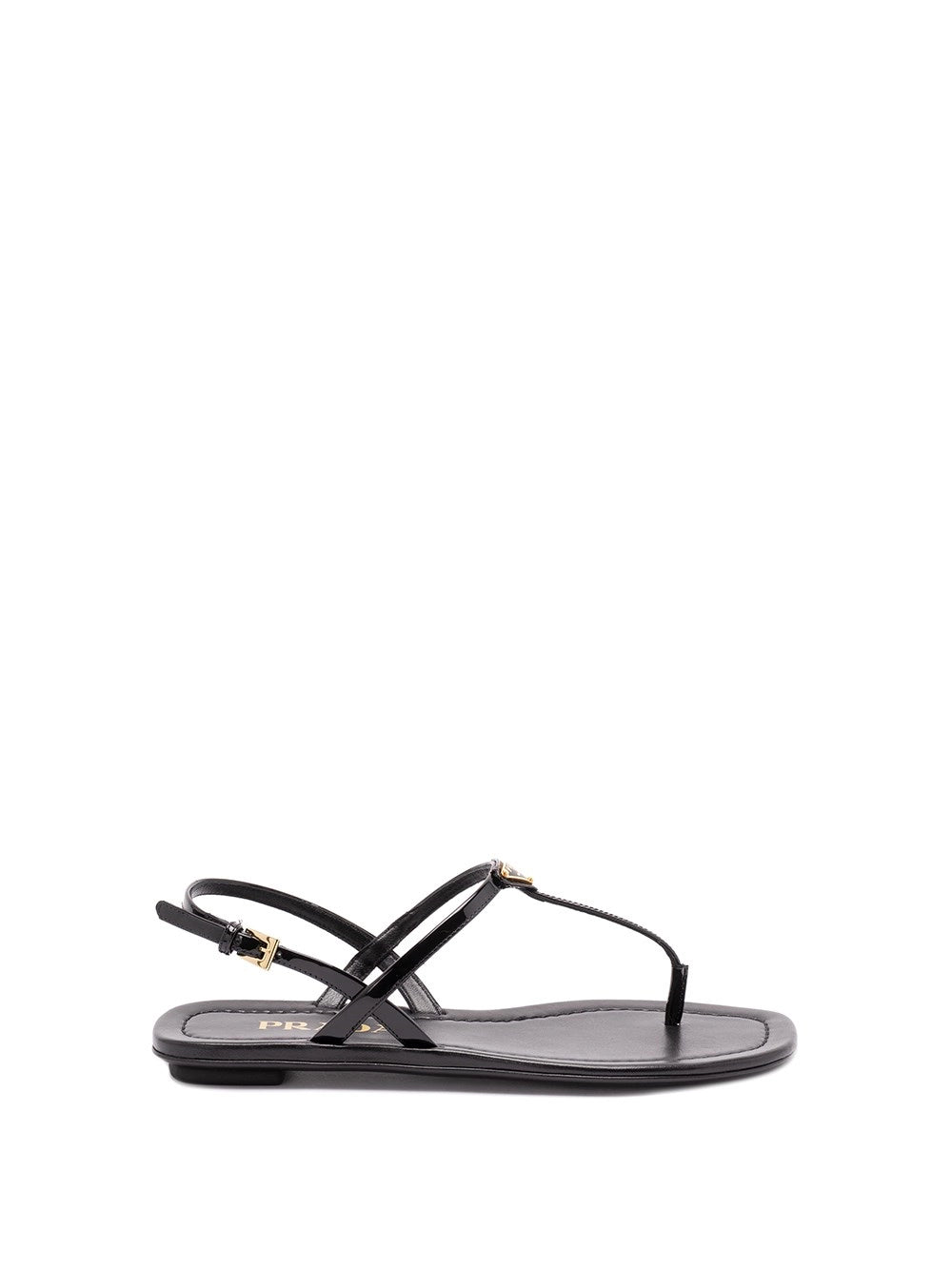 Prada Women Patent Leather Flat Sandals PRADA