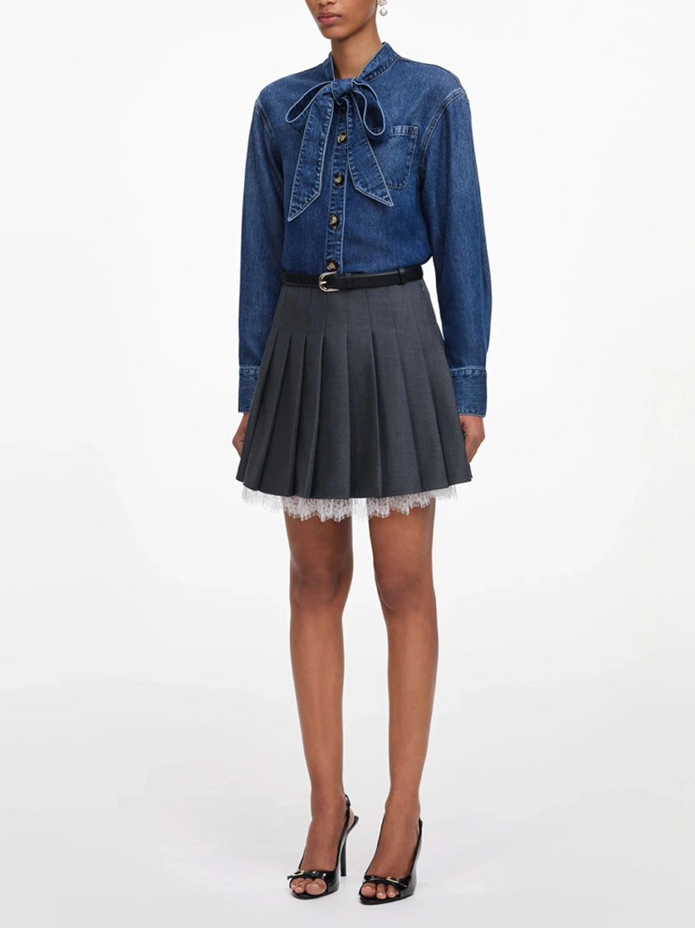Self-Portrait Women Tie Neck Shirt SELF-PORTRAIT