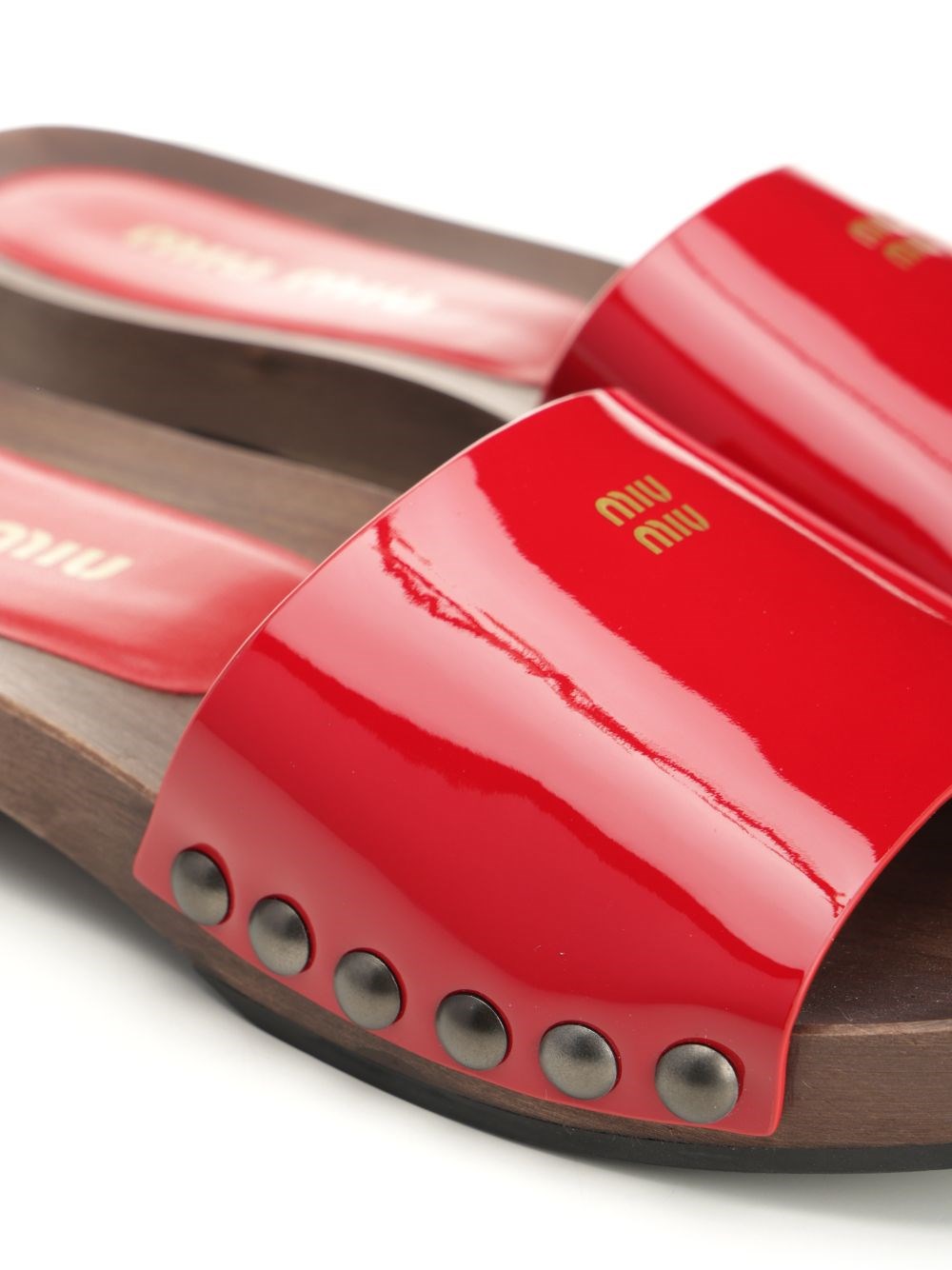 Miu Miu Women Patent Leather Clogs MIU MIU