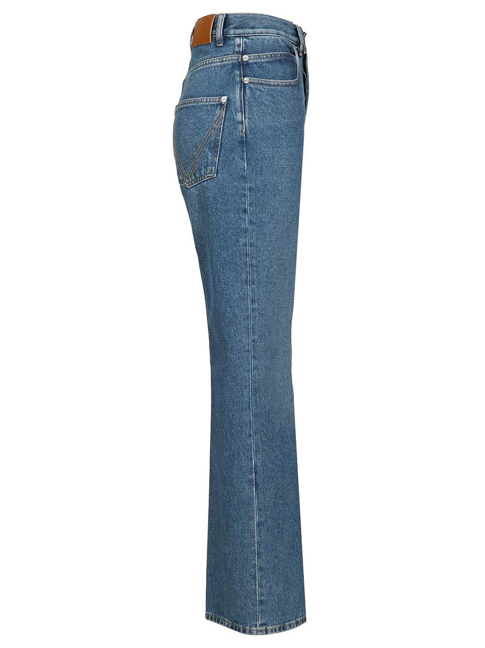 Bottega Veneta Women Medium Indigo Flared Jeans BOTTEGA VENETA