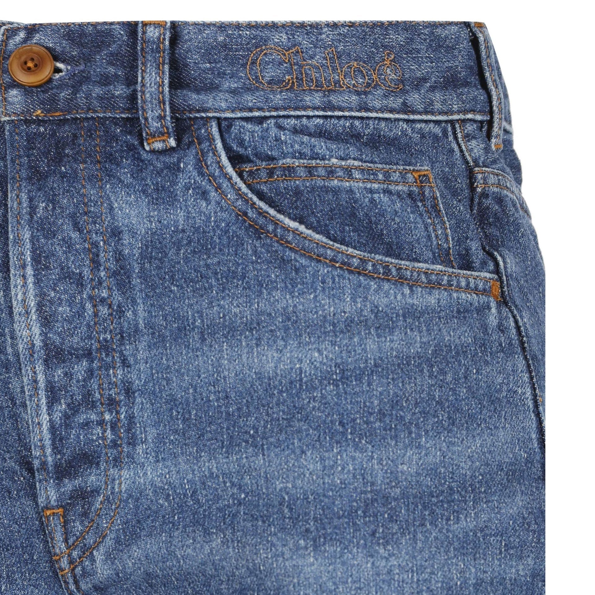 Chloe Cotton Denim Flared Jeans Women CHLOE