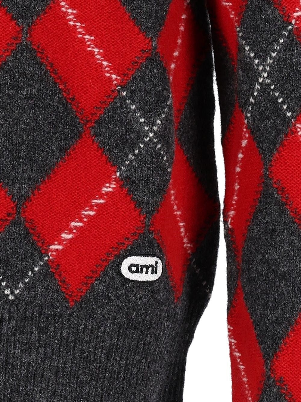 Ami Men Argyle Pattern Cardigan AMI PARIS