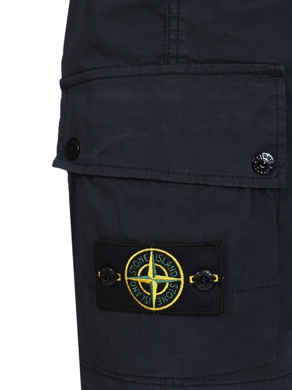 Stone Island Men Cargo Bermuda Shorts In Stretch Organic Cotton Twill STONE ISLAND