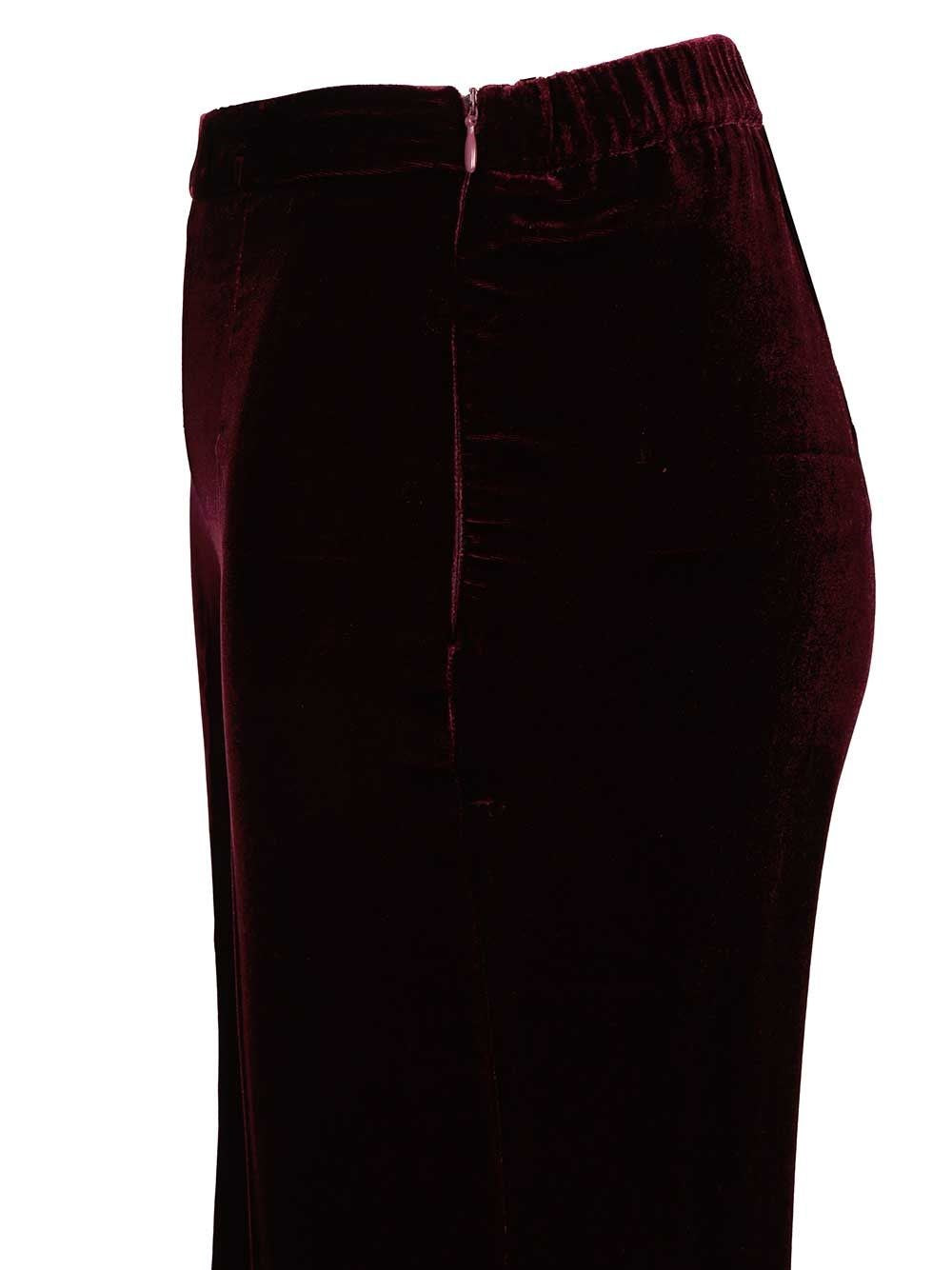 Forte_Forte Women Smooth Velvet Flared Trousers FORTE FORTE