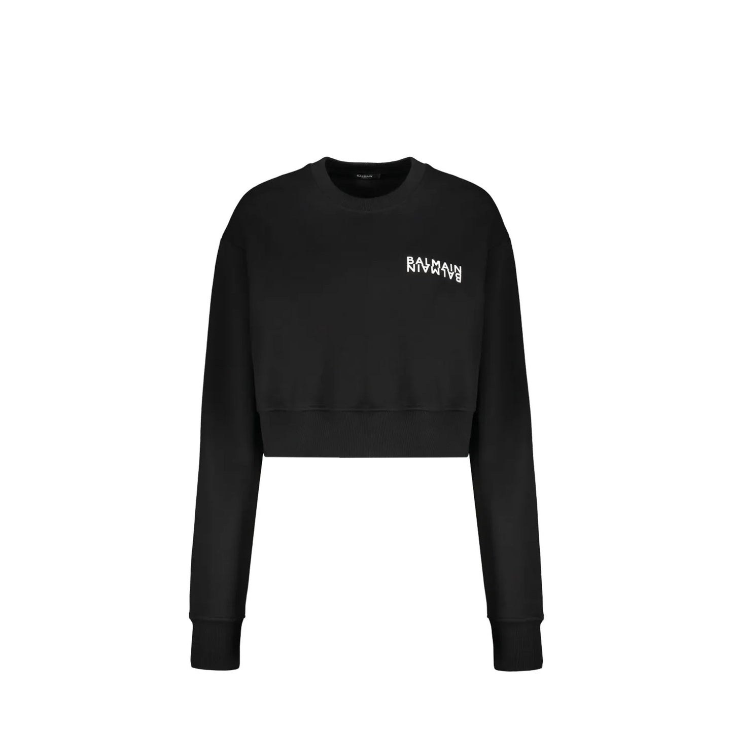 Balmain Cropped Logo Sweatshirt Women BALMAIN