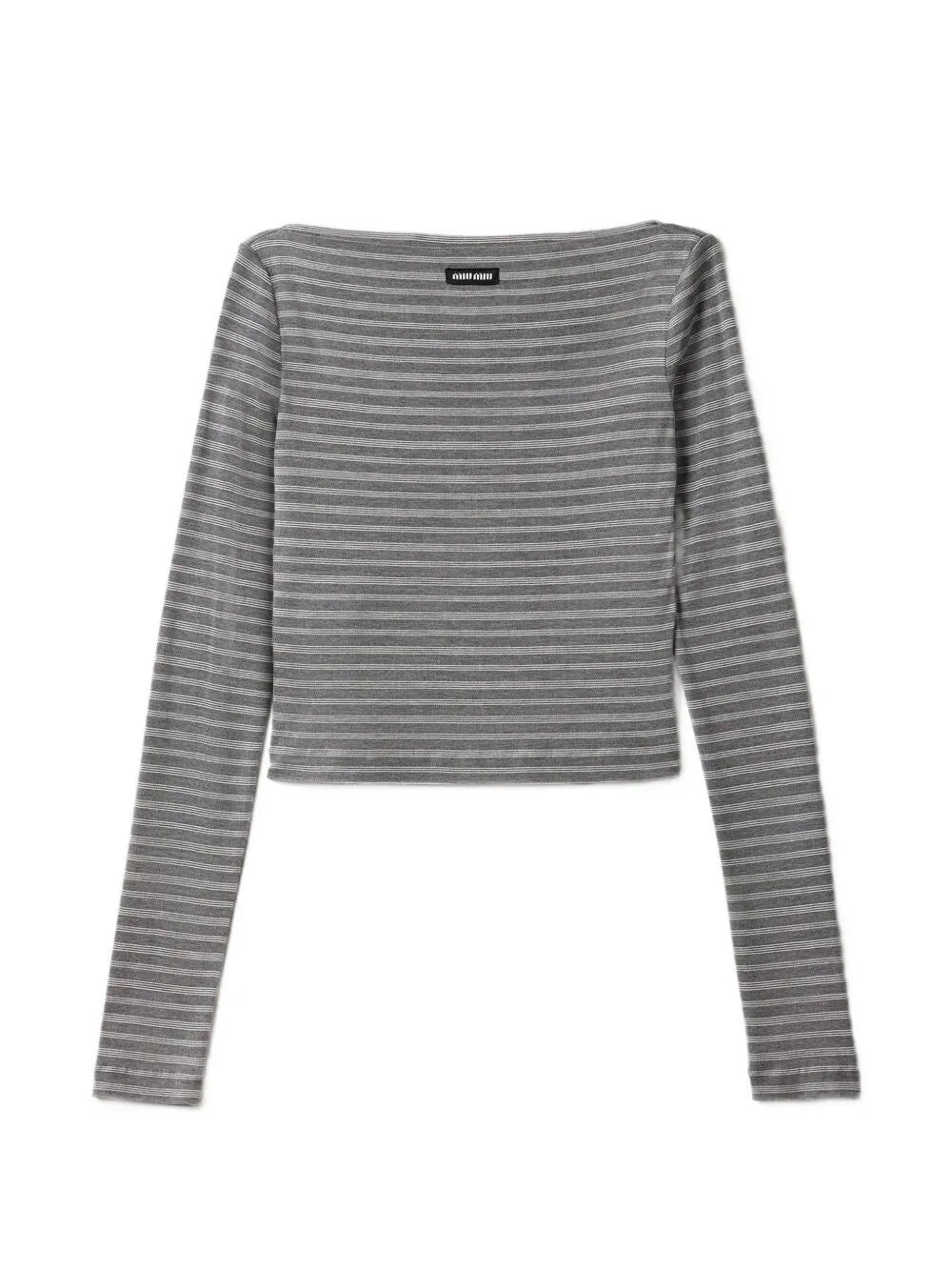 Miu Miu Women Striped T-Shirt MIU MIU