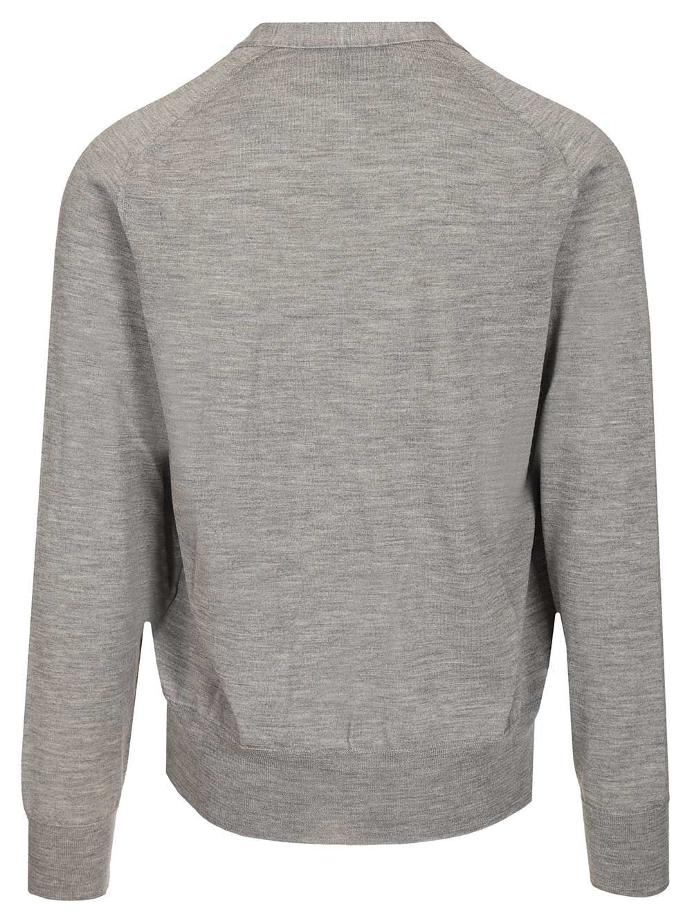 Ami Men Ami Paris V-Neck Wool Cardigan AMI PARIS