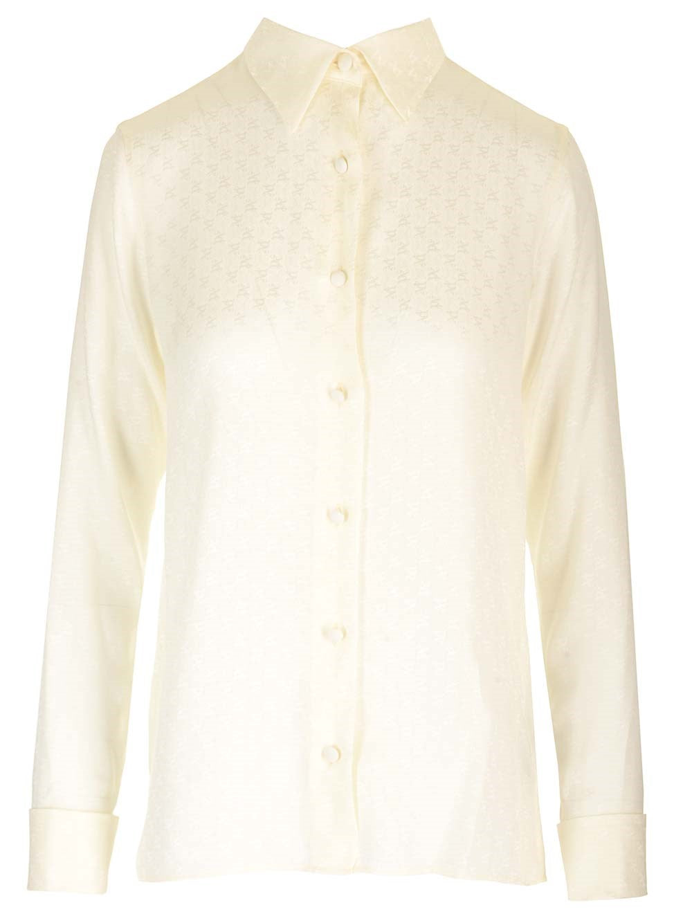 Palm Angels Women Silk Shirt With Monogram PALM ANGELS