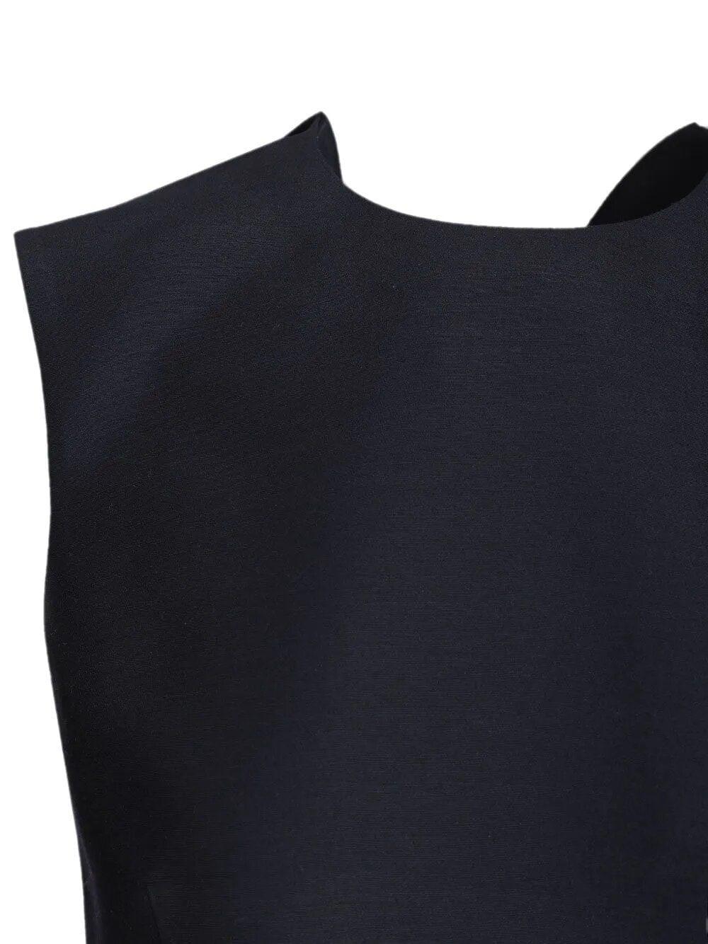 Balenciaga Women Mini Abito A Trapezio In Lana E Seta BALENCIAGA