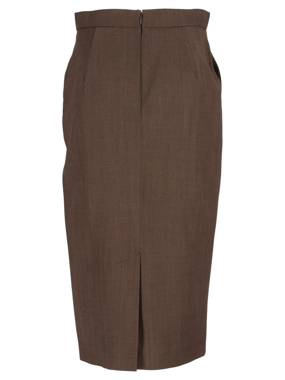 Max Mara Women Wool Gabardine Pencil Skirt MAX MARA
