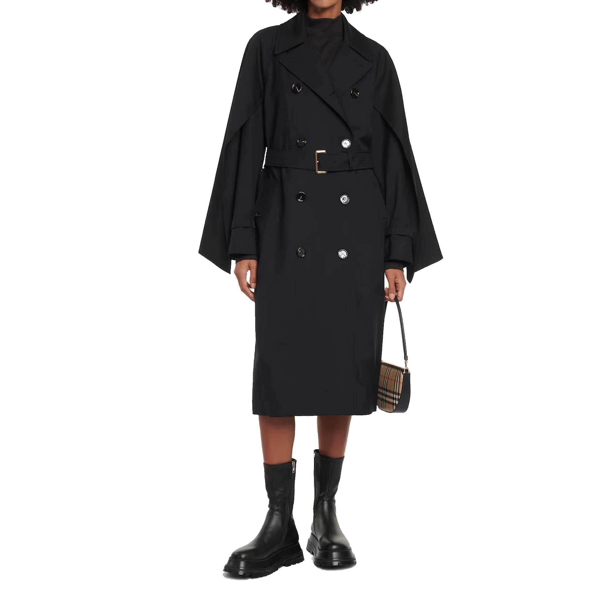 Burberry Blend Wool Trench Coat Women BURBERRY