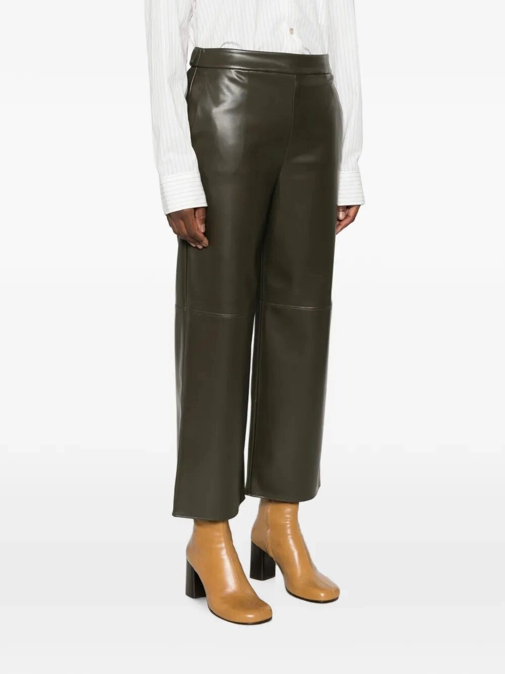 Max Mara Women Maxmara `S Leather-Look Cropped Pants MAX MARA