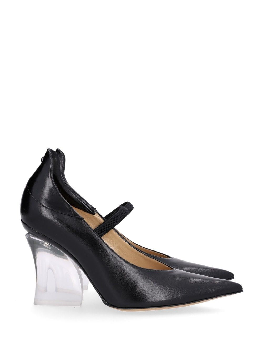 Fendi Women Leather Pumps With Transparent Heel FENDI