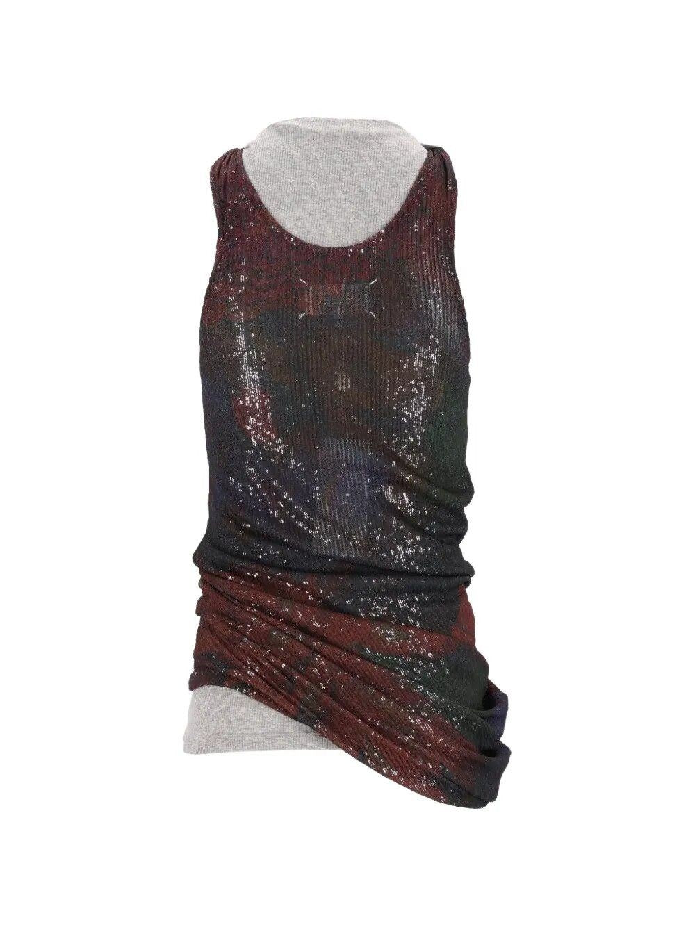 Maison Margiela Women Printed Draped Top MAISON MARGIELA