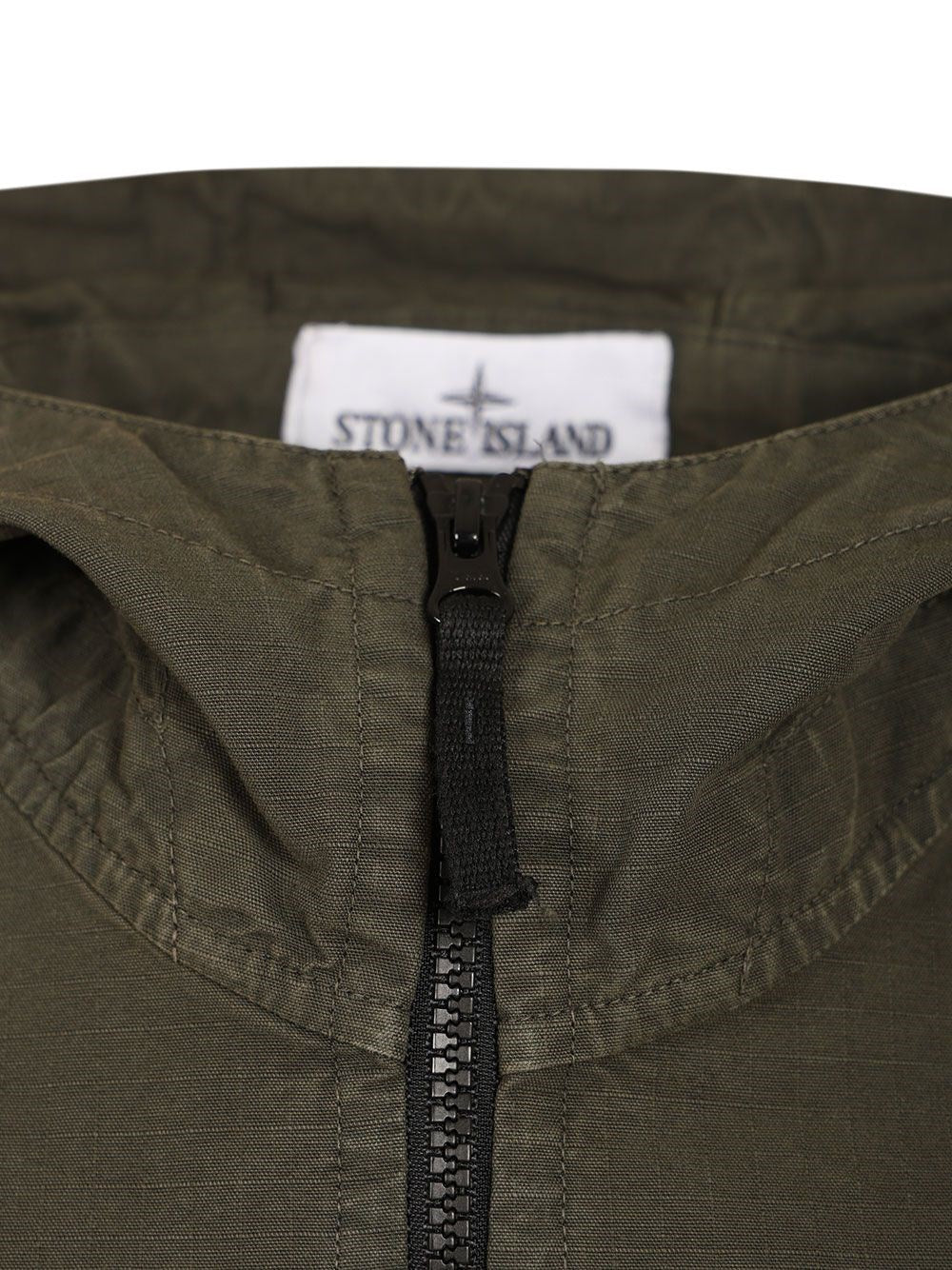 Stone Island Men Organic Cotton Ripstop Hooded Overshirt