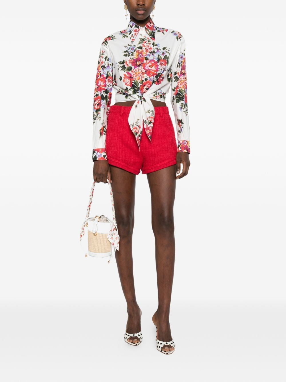 Dolce & Gabbana Women Cotton Shirt With A Bouquet Of Flowers Print DOLCE & GABBANA