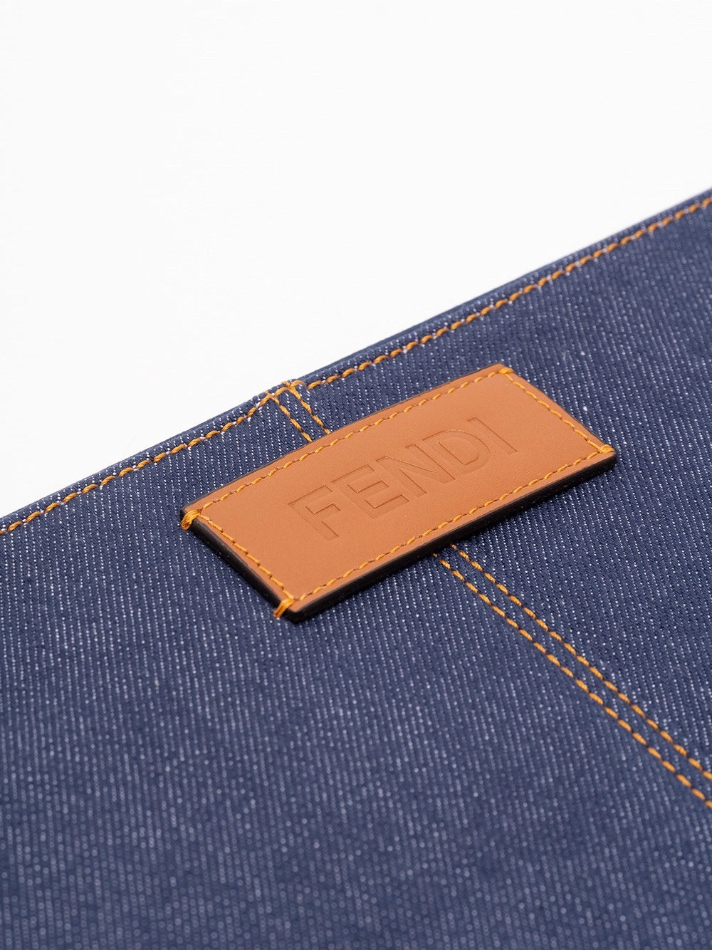 Fendi Men Flat Pouch Denim FENDI