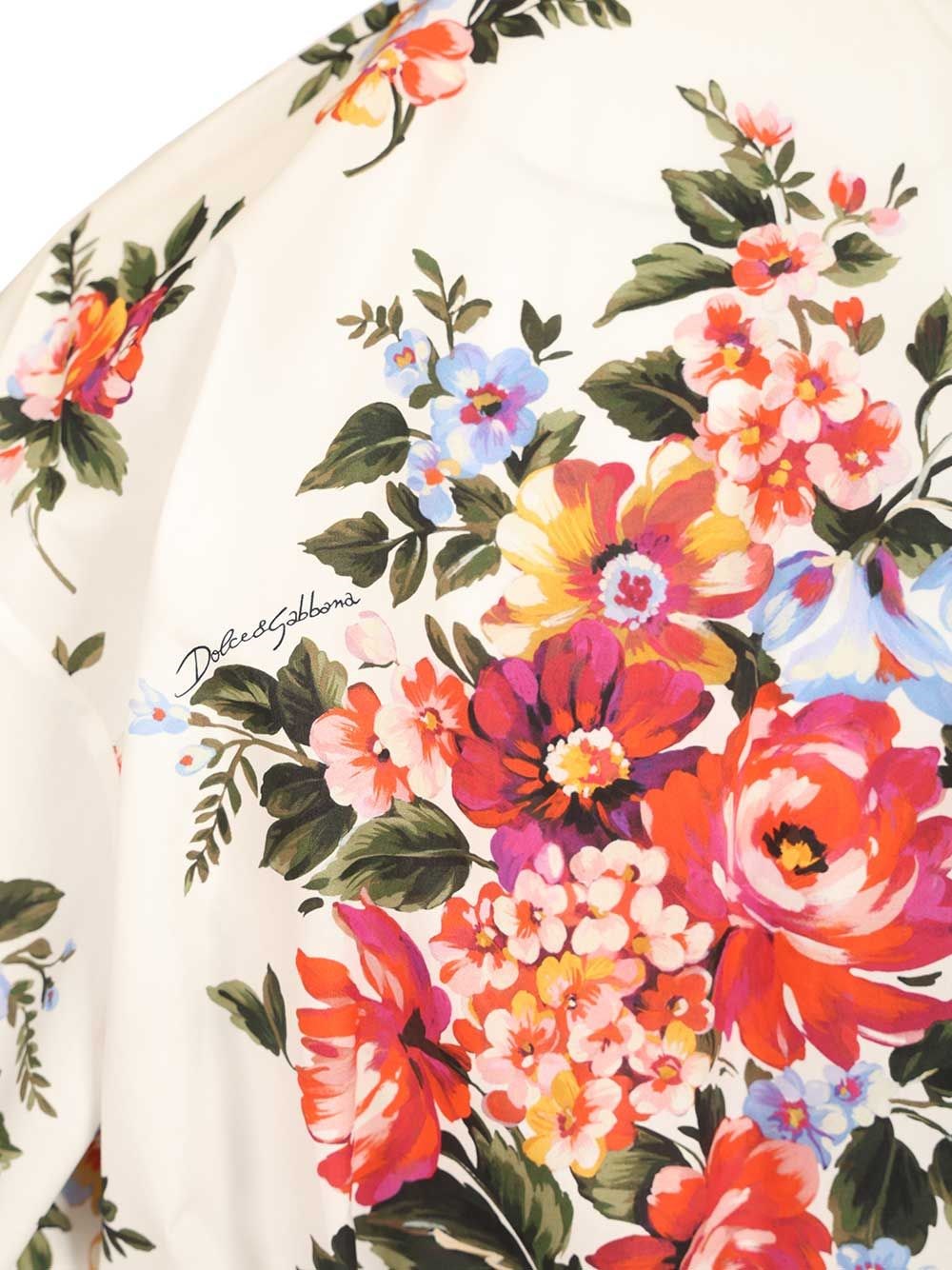 Dolce & Gabbana Women Cotton Shirt With A Bouquet Of Flowers Print DOLCE & GABBANA