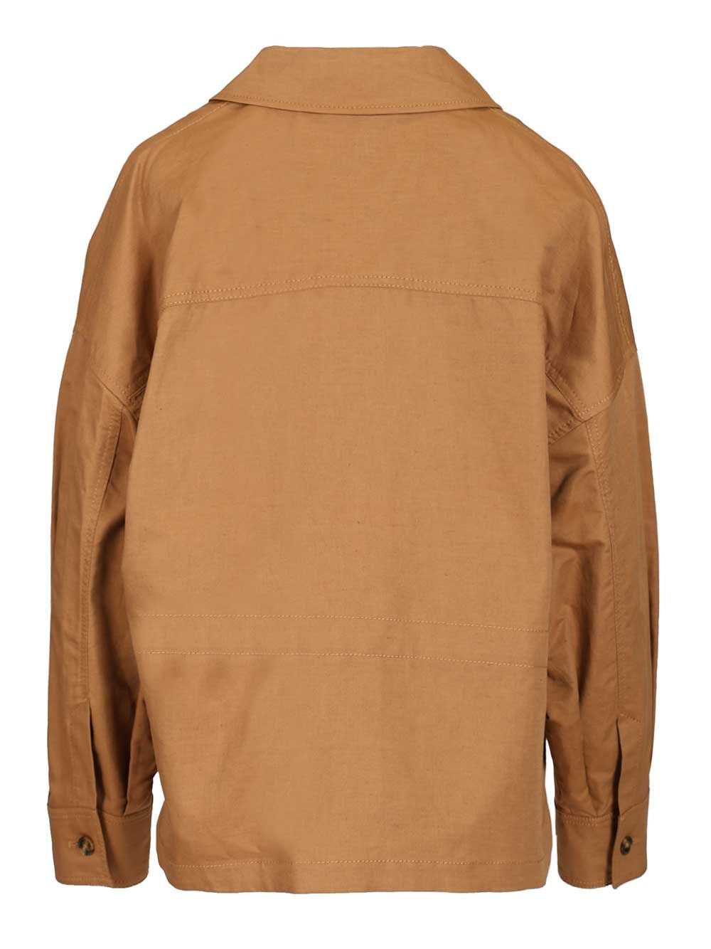 Weekend Max Mara Women Oversized Jacket In Cotton And Linen Mat WEEKEND MAX MARA