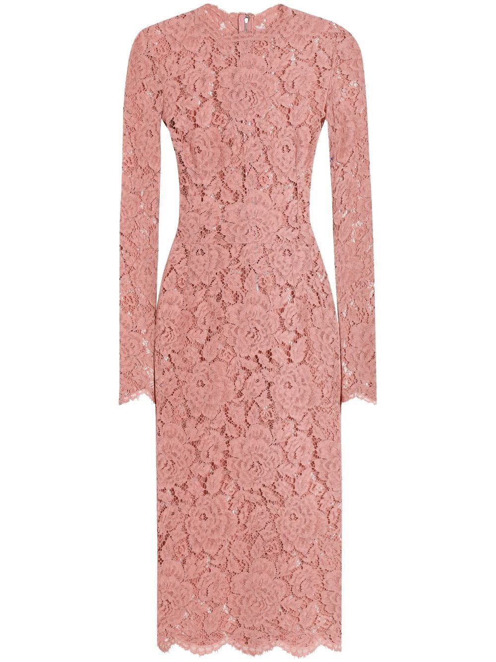 Dolce & Gabbana Women Branded Floral Cardonetto Lace Sheath Dress DOLCE & GABBANA