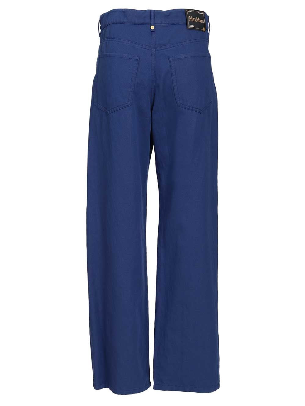 'S Max Mara Women Cotton And Linen Drill Trousers S MAX MARA
