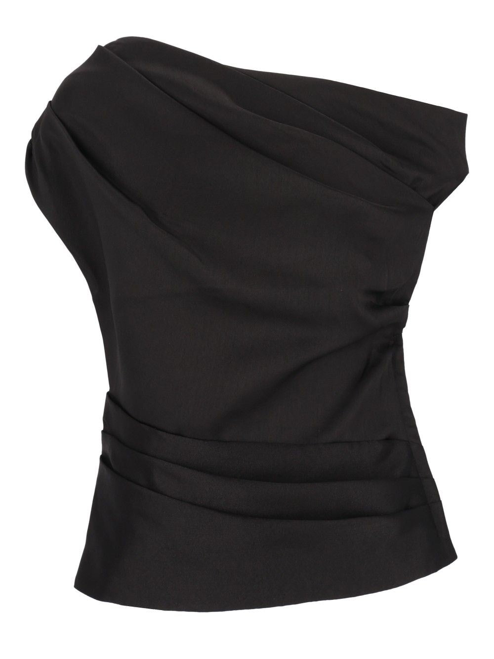 Self-Portrait Women Draped Taffeta Top SELF-PORTRAIT