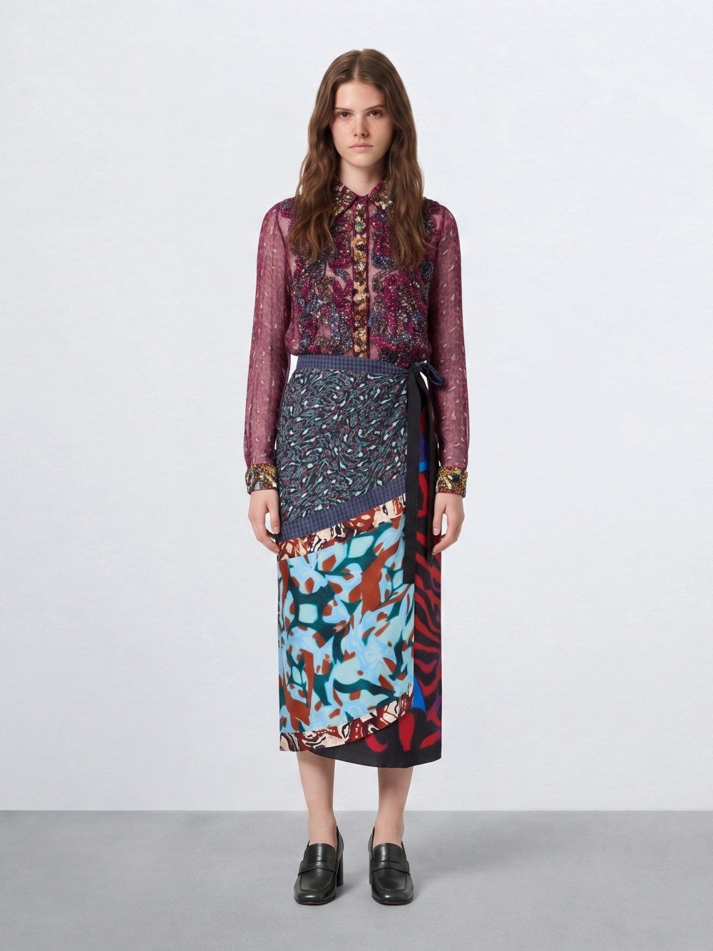 Dries Van Noten Women Sequin-Embellished Ruffled Shirt DRIES VAN NOTEN
