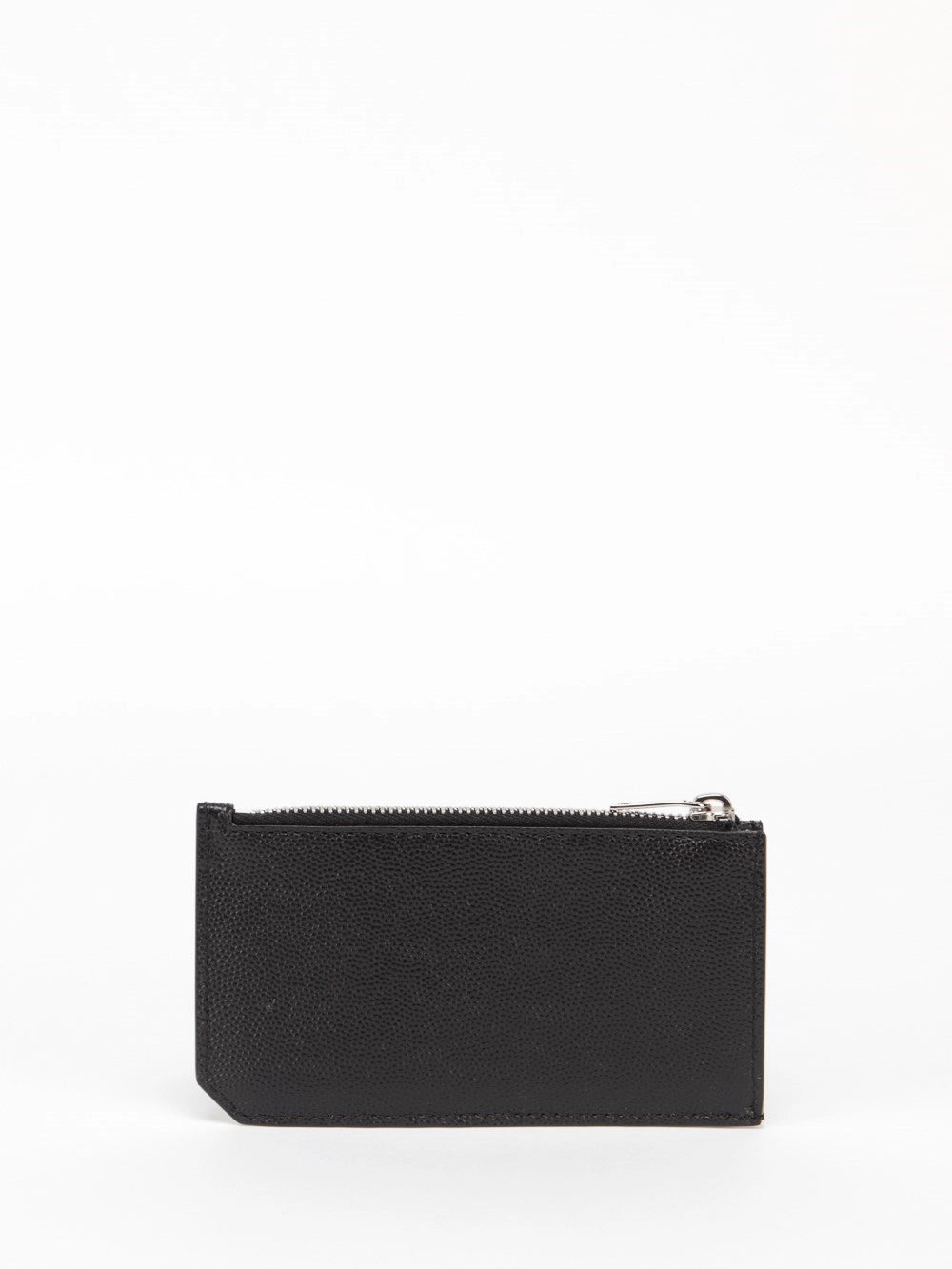 Saint Laurent Men Saint Laurent Paris Fragments Zipped Card Case In Grain De Poudre Leather SAINT LAURENT