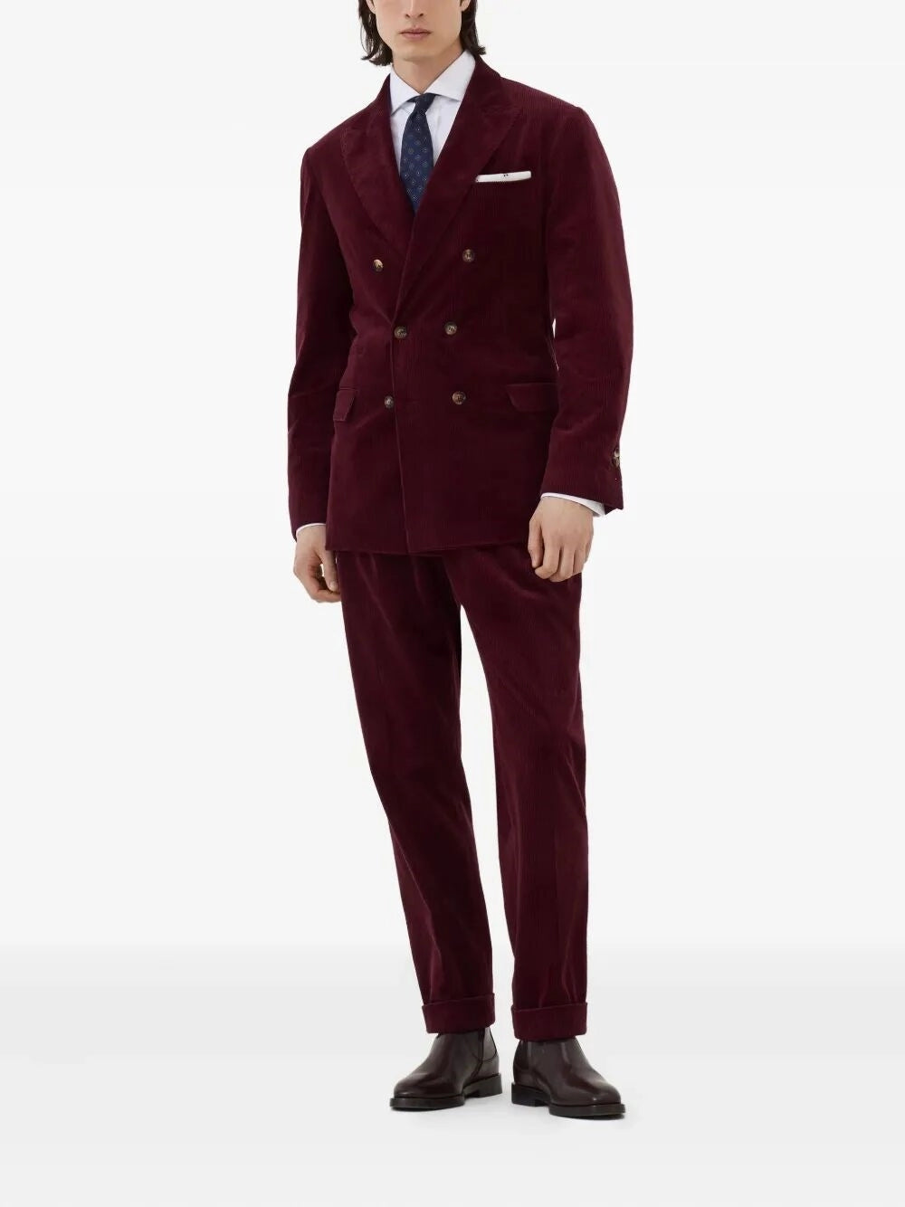 Brunello Cucinelli Men Spread-Collar Shirt BRUNELLO CUCINELLI
