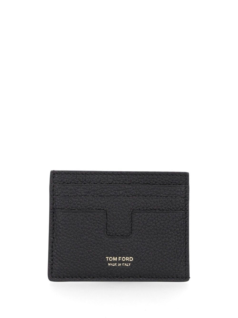Tom Ford Men T Line Grained Leather Card Holder TOM FORD
