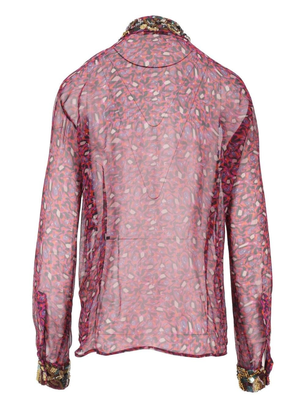 Dries Van Noten Women Sequin-Embellished Ruffled Shirt DRIES VAN NOTEN