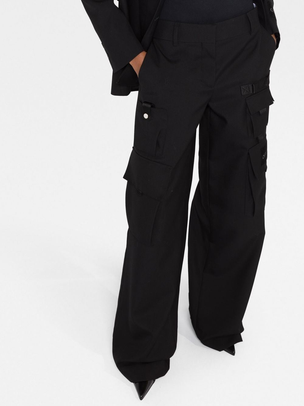 Off-White Women Black Cargo Pants OFF-WHITE