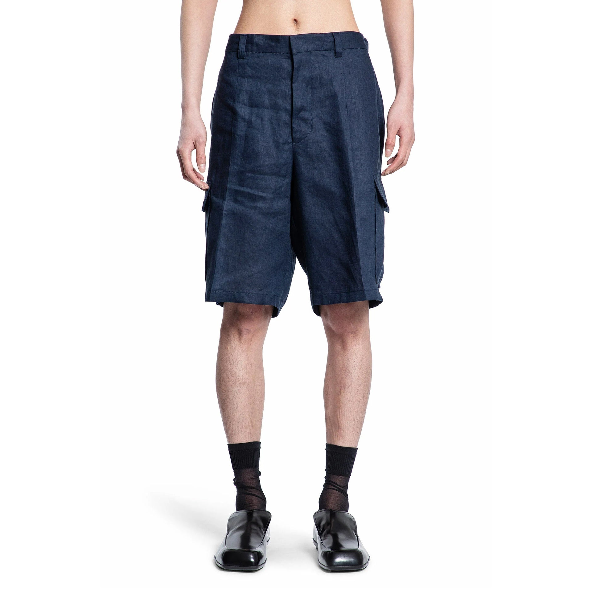 Prada Linen Bermuda Men PRADA
