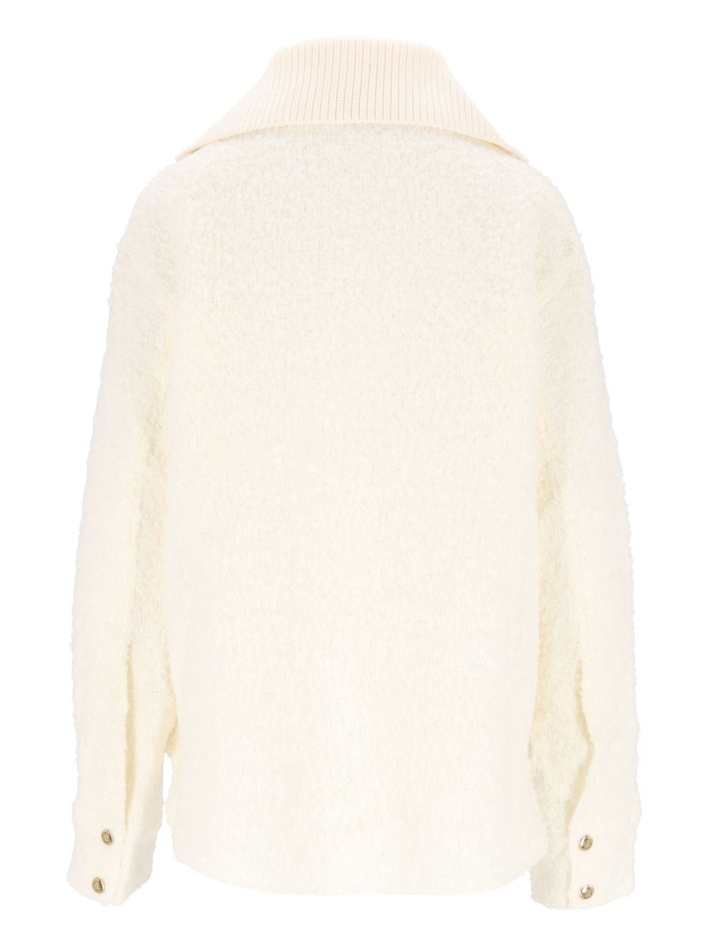 Moncler Women Ivory Bouclé Cardigan MONCLER
