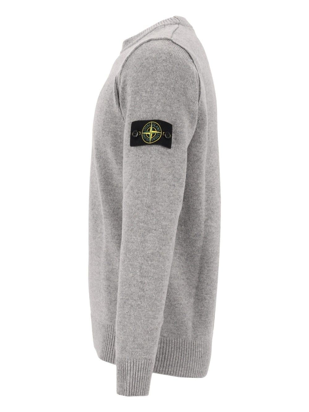 Stone Island Men Lambswool Crew Neck Sweater STONE ISLAND