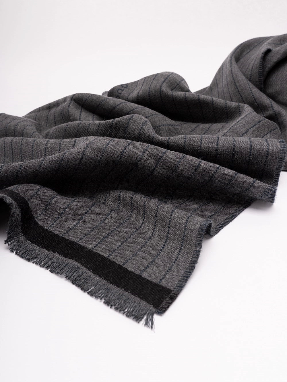 Gucci Men Gucci Pinstripe Wool Silk Scarf GUCCI