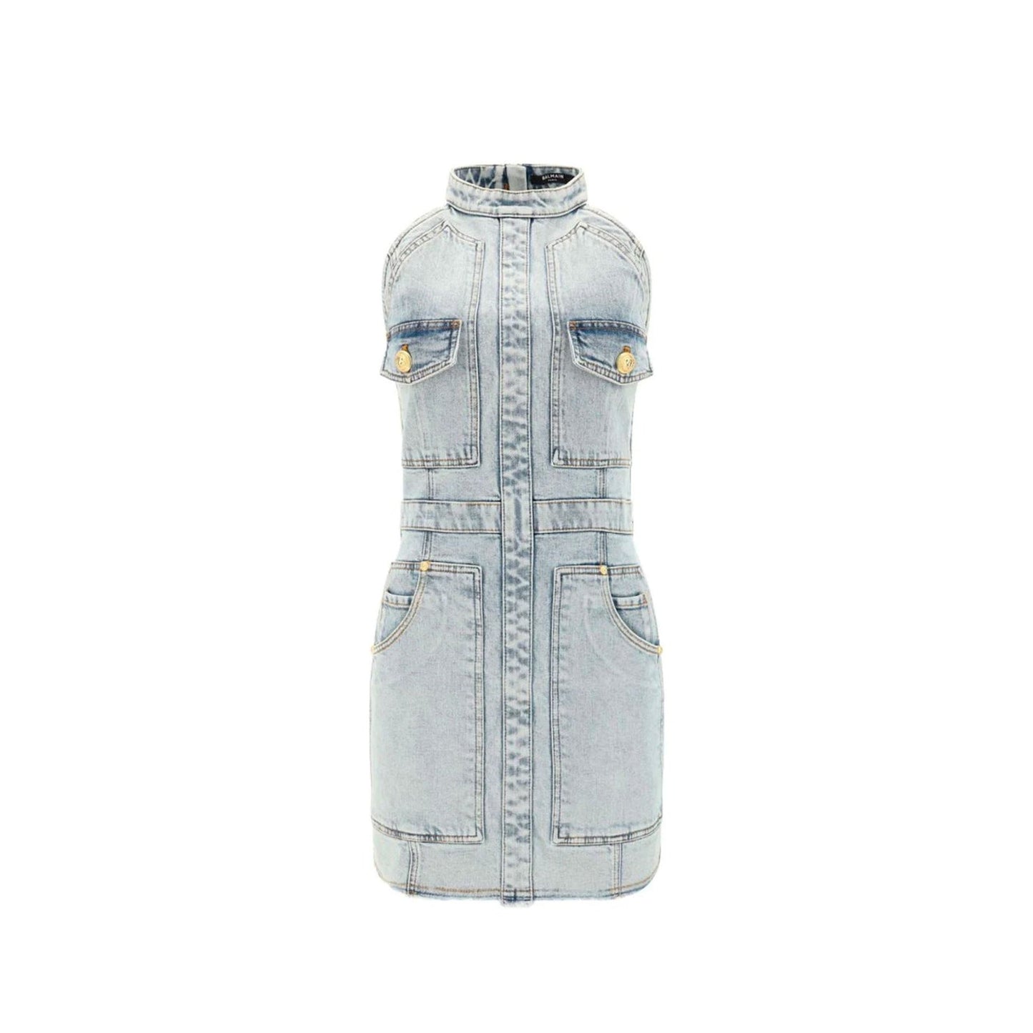 Balmain Denim Mini Dress Women BALMAIN