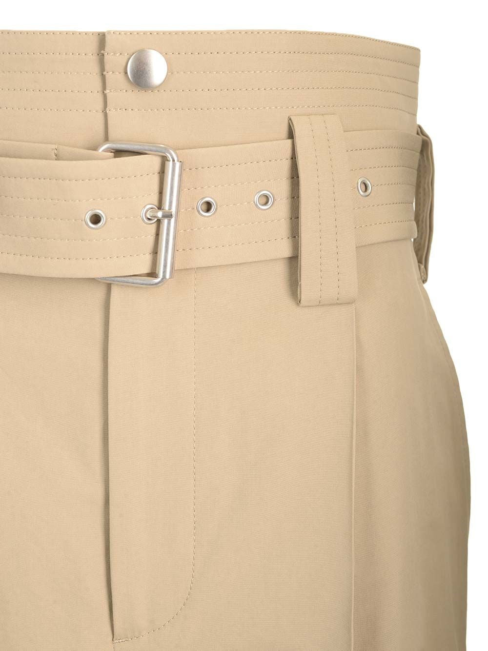 Bottega Veneta Women High-Waisted Trousers With Cotton Belt BOTTEGA VENETA