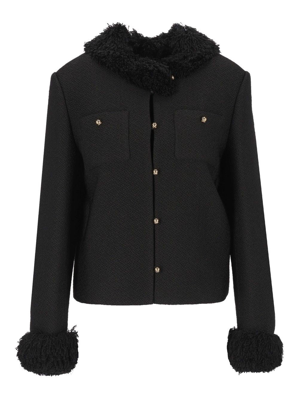 Celine Women Chasseur Jacket In Viscose And Natté Wool CELINE