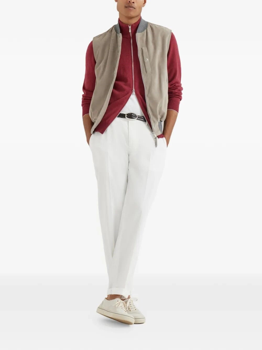 Brunello Cucinelli Men Gabardine Garment Dyed Pants BRUNELLO CUCINELLI